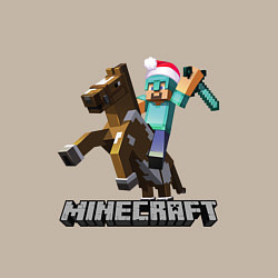 Свитшот хлопковый мужской MINECRAFT НОВЫЙ ГОД 2022 МАЙНКРАФТ, цвет: миндальный — фото 2