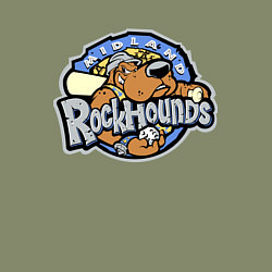 Свитшот хлопковый мужской Midland Rockhounds - baseball team, цвет: авокадо — фото 2