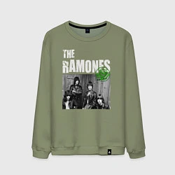 Свитшот хлопковый мужской The Ramones Рамоунз, цвет: авокадо