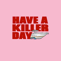 Свитшот хлопковый мужской Have A Killer Day, цвет: светло-розовый — фото 2