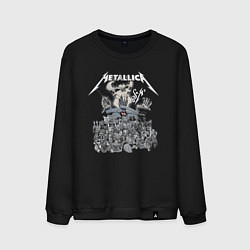 Свитшот хлопковый мужской Metallica - thrash metal style!, цвет: черный