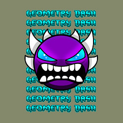 Свитшот хлопковый мужской GEOMETRY DASH ФИОЛЕТОВЫЙ ДЕМОН ГЕОМЕТРИЯ, цвет: авокадо — фото 2