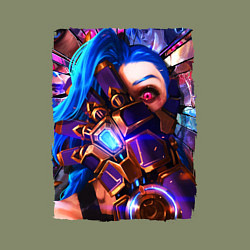 Свитшот хлопковый мужской ARCANE LOL JINX FACE LEAGUE OF LEGENDS, цвет: авокадо — фото 2