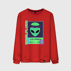 Свитшот хлопковый мужской GONE FLUDD UFO, цвет: красный