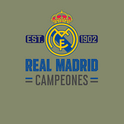 Свитшот хлопковый мужской Real Madrid Реал Мадрид, цвет: авокадо — фото 2