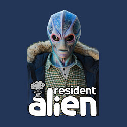 Свитшот хлопковый мужской Resident alien, цвет: тёмно-синий — фото 2