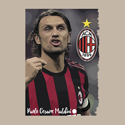 Свитшот хлопковый мужской Paolo Cesare Maldini - Milan, captain, цвет: миндальный — фото 2