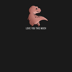 Свитшот хлопковый мужской Dino Love you this much, цвет: черный — фото 2