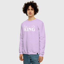 Свитшот хлопковый мужской Her King, цвет: лаванда — фото 2