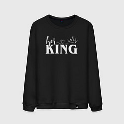 Свитшот хлопковый мужской Her King, цвет: черный