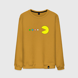 Свитшот хлопковый мужской Pac - man Для пары, цвет: горчичный