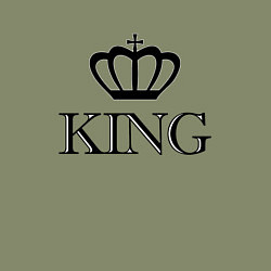 Свитшот хлопковый мужской KING Парные Король, цвет: авокадо — фото 2