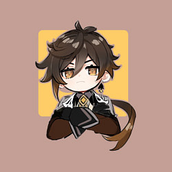 Свитшот хлопковый мужской Задумчивый Чжун Ли, цвет: пыльно-розовый — фото 2