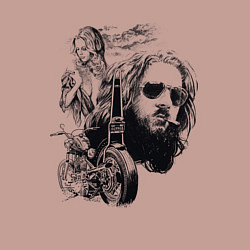 Свитшот хлопковый мужской Мечта и дух Свободы, цвет: пыльно-розовый — фото 2