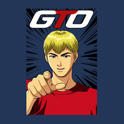 Свитшот хлопковый мужской Eikichi finger, цвет: тёмно-синий — фото 2