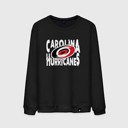 Свитшот хлопковый мужской Каролина Харрикейнз, Carolina Hurricanes, цвет: черный