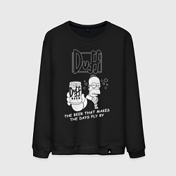 Свитшот хлопковый мужской DUFF, SIMPSONS, Симпсоны, цвет: черный