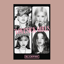 Свитшот хлопковый мужской Blackpink K-pop, цвет: пыльно-розовый — фото 2