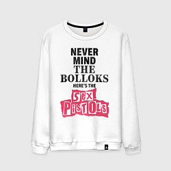 Свитшот хлопковый мужской SEX PISTOLS СЕКС ПИСТОЛС, цвет: белый