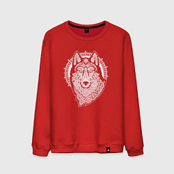 Свитшот хлопковый мужской Northern Wolf, цвет: красный