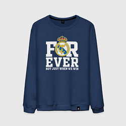 Свитшот хлопковый мужской Real Madrid, Реал Мадрид FOREVER NOT JUST WHEN WE, цвет: тёмно-синий