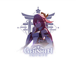 Свитшот хлопковый мужской Genshin Impact - Yae Miko, цвет: белый — фото 2