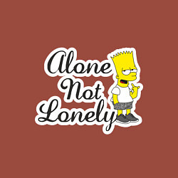 Свитшот хлопковый мужской Alone not lonely Барт, цвет: кирпичный — фото 2