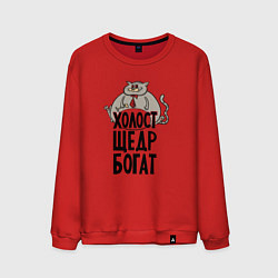 Свитшот хлопковый мужской Богатщедр, цвет: красный