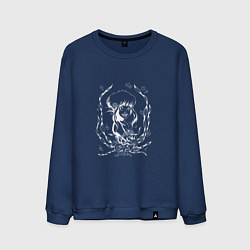 Свитшот хлопковый мужской Злая русалка by knyaga, цвет: тёмно-синий