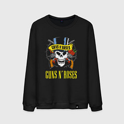 Свитшот хлопковый мужской GUNS N ROSES ГРУППА, цвет: черный