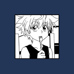 Свитшот хлопковый мужской Hunter x Hunter Killua Confused, цвет: тёмно-синий — фото 2