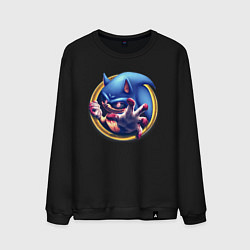 Свитшот хлопковый мужской Sonic Exe Horror, цвет: черный