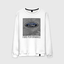 Свитшот хлопковый мужской Ford Performance, цвет: белый