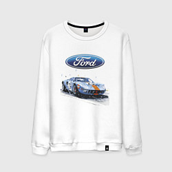 Свитшот хлопковый мужской Ford Motorsport, цвет: белый