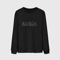 Свитшот хлопковый мужской FC Barcelona - Multicolor 2022 Barca, цвет: черный