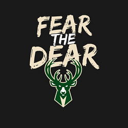 Свитшот хлопковый мужской Milwaukee Bucks Fear the dear Милуоки Бакс, цвет: черный — фото 2