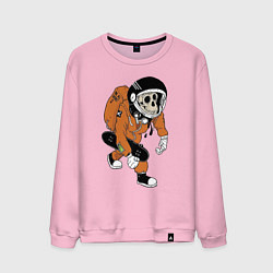 Свитшот хлопковый мужской Astronaut Cool Monkey, цвет: светло-розовый