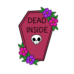 Свитшот хлопковый мужской DEAD INSIDE ГРОБИК, цвет: белый — фото 2