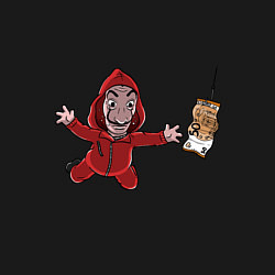 Свитшот хлопковый мужской Money Heist - Nirvana, цвет: черный — фото 2