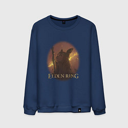 Свитшот хлопковый мужской Elden Ring ellips 1 Элден ринг, цвет: тёмно-синий