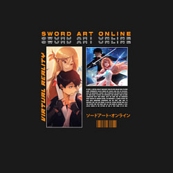 Свитшот хлопковый мужской Kirito and Titania, цвет: черный — фото 2