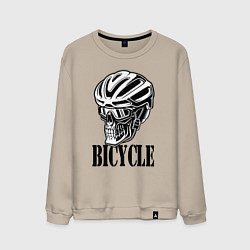 Свитшот хлопковый мужской Bicycle Skull, цвет: миндальный