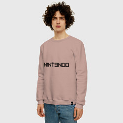Свитшот хлопковый мужской Nintendo, цвет: пыльно-розовый — фото 2