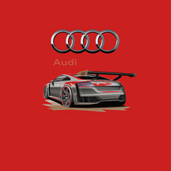Свитшот хлопковый мужской Audi Racing team, цвет: красный — фото 2