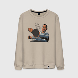 Свитшот хлопковый мужской ШЛЁП!, цвет: миндальный