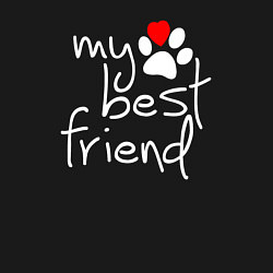 Свитшот хлопковый мужской My best friend - Мой лучший друг, цвет: черный — фото 2