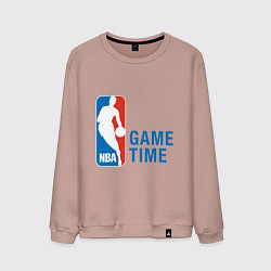 Свитшот хлопковый мужской NBA Game Time, цвет: пыльно-розовый