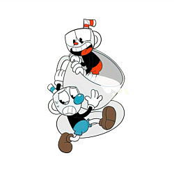 Свитшот хлопковый мужской Чашки Cuphead, цвет: белый — фото 2