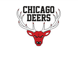 Свитшот хлопковый мужской Chicago deers, цвет: белый — фото 2