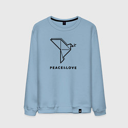 Свитшот хлопковый мужской Мирный голубь, цвет: мягкое небо